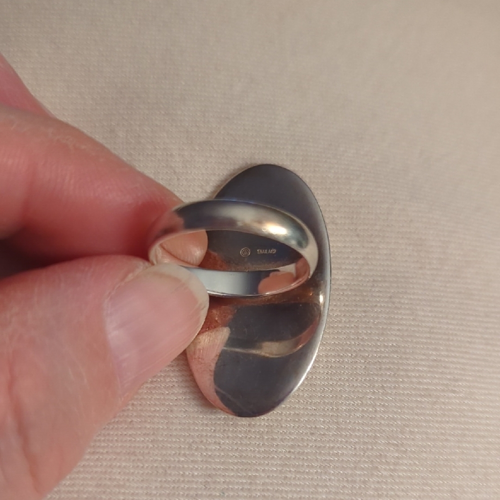 Sterling Silver Geometric Pattern Ring - image 5